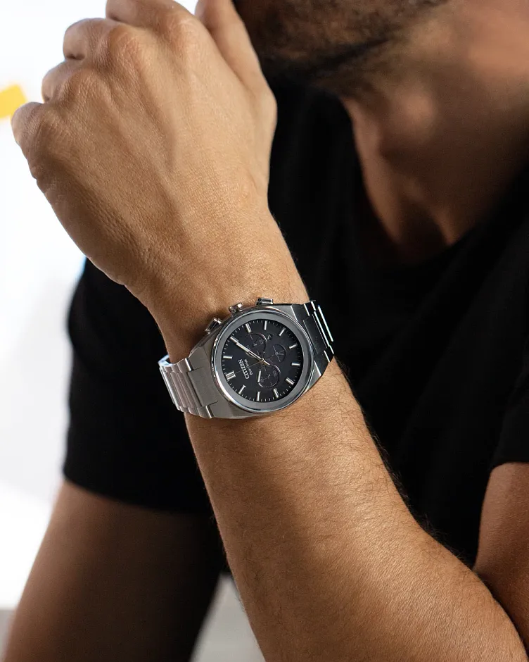 Axiom SC Black Dial Stainless Steel Bracelet CA4580-50E | CITIZEN Axiom SC Black Dial Stainless Steel Bracelet CA4580-50E | CITIZEN